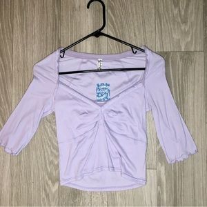 New Small Free People Lavender Crop Top